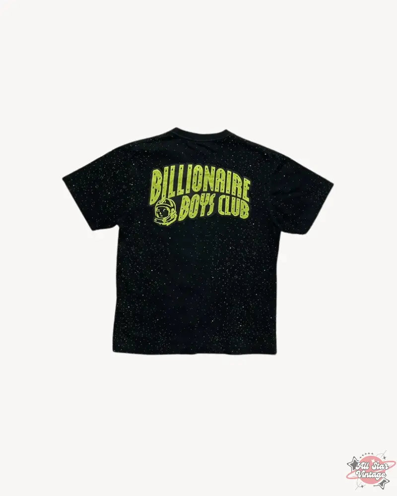 Back view of the Billionaire Boys Club Glow-in-the-Dark Astronaut T-Shirt featuring the bold logo and starry speckled design