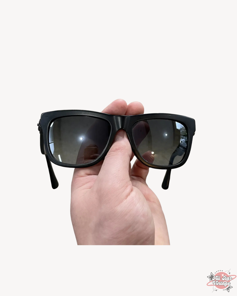 Front view of the Chrome Hearts Obarydose Sunglasses highlighting the bold frame design and dark-tinted lenses.